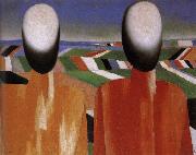 Kasimir Malevich Two Peasants oil